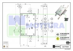 Замок врезной Mottura-52.771 (С3+С5)