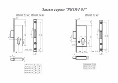 Замок врезной Гардиан "Profi" 25.01.24 (б/ц)