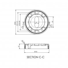Розетка DL M04/Y OB SCB A=35-55мм