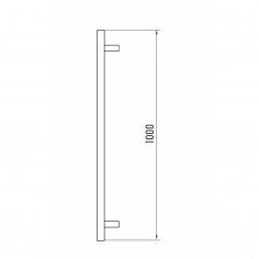 Ручка скоба DOORLOCK PHS10/32/2кр, 1000 мм, SSS матовая нержавеющая сталь