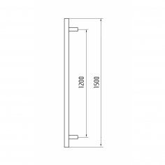 Ручка-скоба DOORLOCK PHS11/32/2ст, 1200 мм/1500 мм, SSS матовая нержавеющая сталь