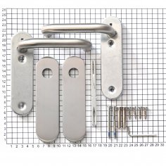 Ручка дверная DOORLOCK 038KP/F UG U-form, матовая нержавеющая сталь