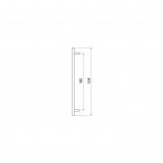 Ручка-скоба DOORLOCK PHS14/38/2ст, 900 мм/1200  мм, SSS матовая нержавеющая сталь