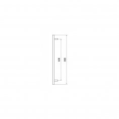 Ручка-скоба DOORLOCK PHS14/38/2ст, 600 мм/800  мм, SSS матовая нержавеющая сталь
