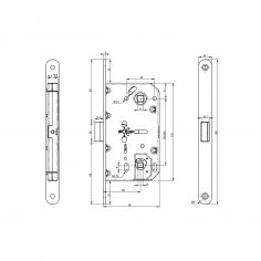 Замок дверной DOORLOCK 432, межкомнатный, полированная латунь
