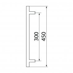 Ручка-скоба DOORLOCK PHS11/25/2ст, 300 мм/450  мм, SSS матовая нержавеющая сталь