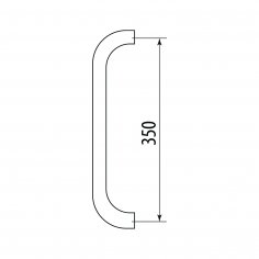 Ручка-скоба DOORLOCK PHS02/25/350  мм, SSS матовая нержавеющая сталь