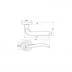 Ручка дверная DOORLOCK Irida M033, матовый хром