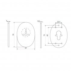 Ключевина для сувальдного ключа DOORLOCK S01/LC PB (полированная латунь)