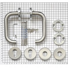 Ручка дверная DOORLOCK 038/F-55 PZ U-form, матовая матовая нержавеющая сталь