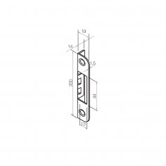 Запорная планка DOORLOCK SPL 0068 ST/ZN, оцинкованная