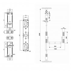 Механизм системы "антипаника" DOORLOCK V PD700RP/FR серия Variant, черный