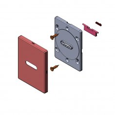 Накладка на сувальдный замок ESC.S-auto.RL/K.486 SSC (ESC 486-S-auto RL) сатинированный хром (1шт.)