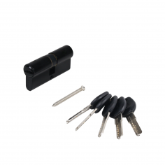 АЛЛЮР HD F 70-5К BLACK (35х35) черный перф.кл БЛИСТЕР Цилиндровый механизм