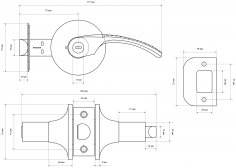 СТАНДАРТ 8510 BK BL черная фикс Защёлка НОВИНКА