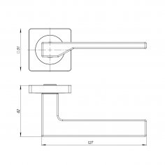 Ручка раздельная K.JK51.LEVEL (LEVEL JK) SSC-16 сатинированный хром