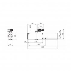 Дверной доводчик GEZE TS4000 DC EN1-6 Braun, коричневый