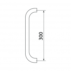 Ручка-скоба DOORLOCK PHA02/30/300, коричневая RAL8017
