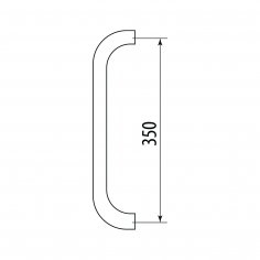 Ручка-скоба DOORLOCK PHS02/25/350  мм, SSS матовая нержавеющая сталь