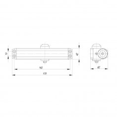 Доводчик дверной DCTR50-100 (TDR-100) 50-100кг AL алюминий