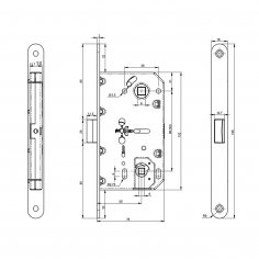 Замок дверной DOORLOCK 432, межкомнатный, полированная латунь