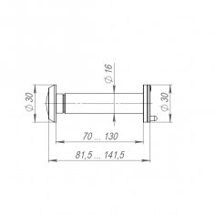 Глазок дверной, оптика пластик DV-ECO 4/130-70/ECO-Z (VIEWER 4 DVZ eco) CP хром