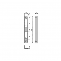Запорная планка KFV WSS 1-N/48-A для деревянных дверей с фальцем, серебристая