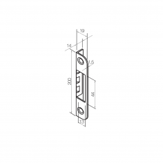Запорная планка DOORLOCK SPL 0068 ST/ZN, оцинкованная