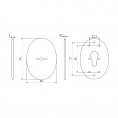 Ключевина для сувальдного ключа DOORLOCK S01/L PB (полированная латунь)