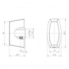 Вертушка на цилиндр T.Knob-Slim BPVD-77 вороненый никель