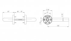 Ручка раздельная R.DSS201-0201/19 (DSS-0201/19) INOX 201