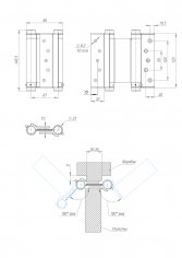 Петля пружинная Aldeghi ALH.125.5 CP хром