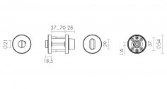 Ручка поворотная BK6.R.DSS201-02 (DSS-02-BK6) INOX 201