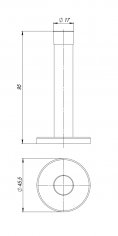 Упор дверной настенный STOPPER/M.15 INOX (нерж. сталь)
