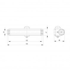 Доводчик дверной DCTR15-60 (TDR-60) 15-60кг WH белый