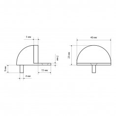 СТАНДАРТ 8185 BL круглый матовый черный ограничитель дверной ЕВРОПАКЕТ