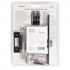 АЛЛЮР АРТ "ОСКАР" BL+L7050S BL+BK-R1 BL (13150/S7050) матовый черный Компл ручка и защ с фикс