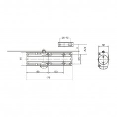 БУЛАТ Доводчик дверной PROFI  ДД 802/3 A-B (40-90 кг) черный, морозостойкий
