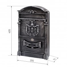 Ящик почтовый АЛЛЮР №4010В старое серебро
