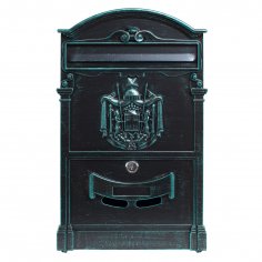 Ящик почтовый АЛЛЮР №4010В зелёная патина