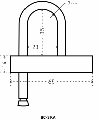 АЛЛЮР ВС-3КА (РУ)  d=7мм одна секретность (без паспорта) Замок навесной
