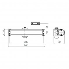 Дверной доводчик DOORLOCK DL180A BC EN 1-6/7 коричневый