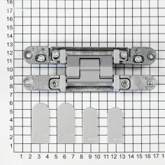 Дверная петля CEMOM ESTETIC 1821/A  скрытая 3D 8060 матовый хром