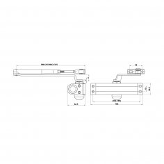 Дверной доводчик DOORLOCK  DL70 EN2/3/4 белый