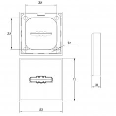 Ключевина сувальдная DOORLOCK ES01/S/L/A MBSN (матовый никель)