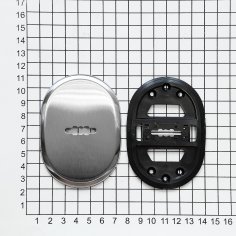 Ключевина для сувальдного ключа DOORLOCK S01/LAC SSS (матовая нерж. сталь) овальная 65x91 мм, автоматическая шторка, 1 шт.