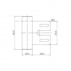 Дверная петля SIMONSWERK Variant V 8000 WF F1 цилиндрическая, матовый хром