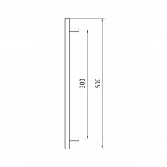 Ручка-скоба DOORLOCK PHS12/32/2ст, 300 мм/500 мм, SSS матовая нержавеющая сталь
