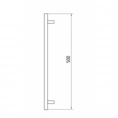 Ручка-скоба DOORLOCK PHS10/32/2кр, 500 мм, SSS матовая нержавеющая сталь