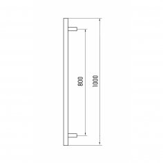 Ручка-скоба DOORLOCK PHS11/32/2ст, 800 мм/1000 мм, SSS матовая нержавеющая сталь